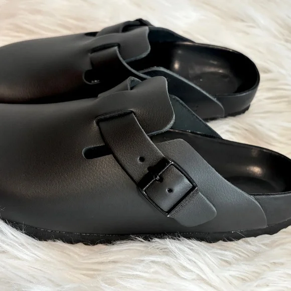 Birkenstock Boston Exquisite Clog Leather Black - Picture 8 of 9